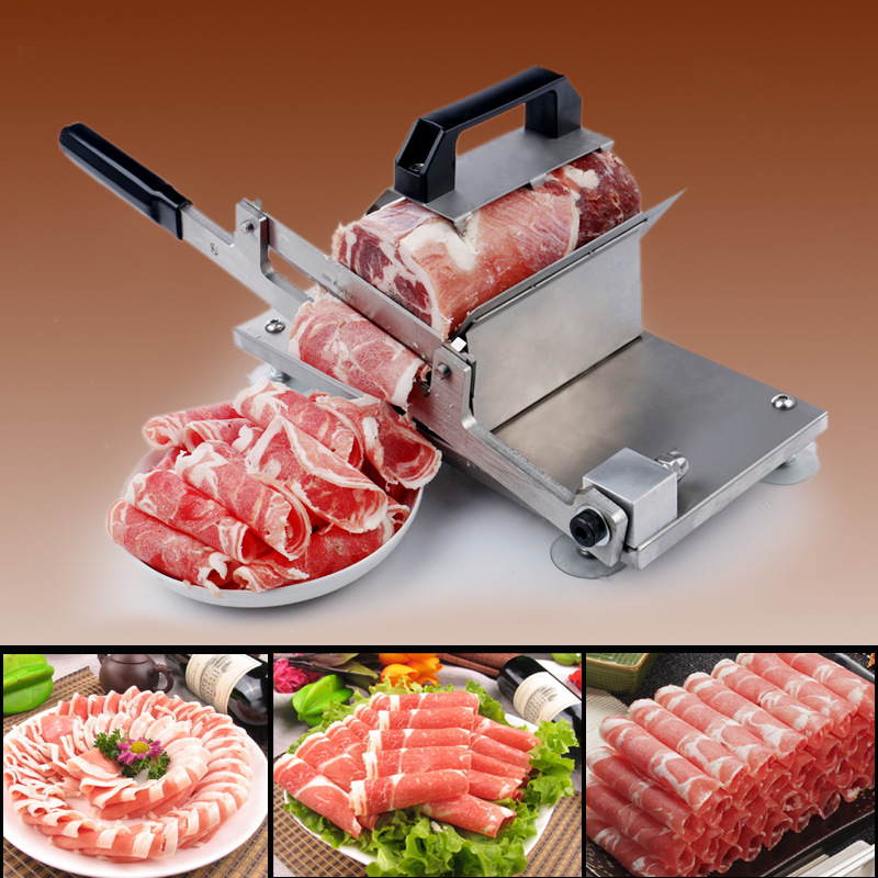 羊肉切片機(jī) 手動家用商用切肉機(jī) 切肥牛片羊肉卷土豆絲刨肉機(jī)