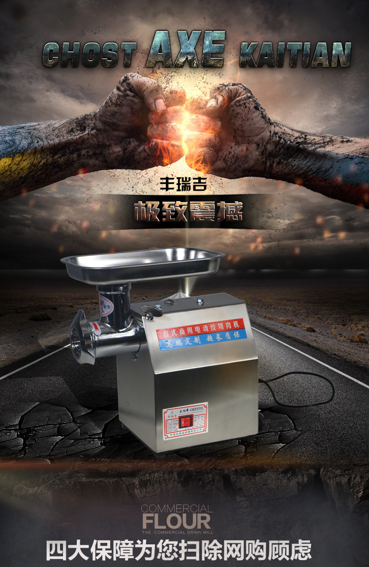 豐瑞吉 22型（12型B）電動(dòng)商用多功能不銹精鑄鋼灌腸絞牛肉絞肉機(jī)