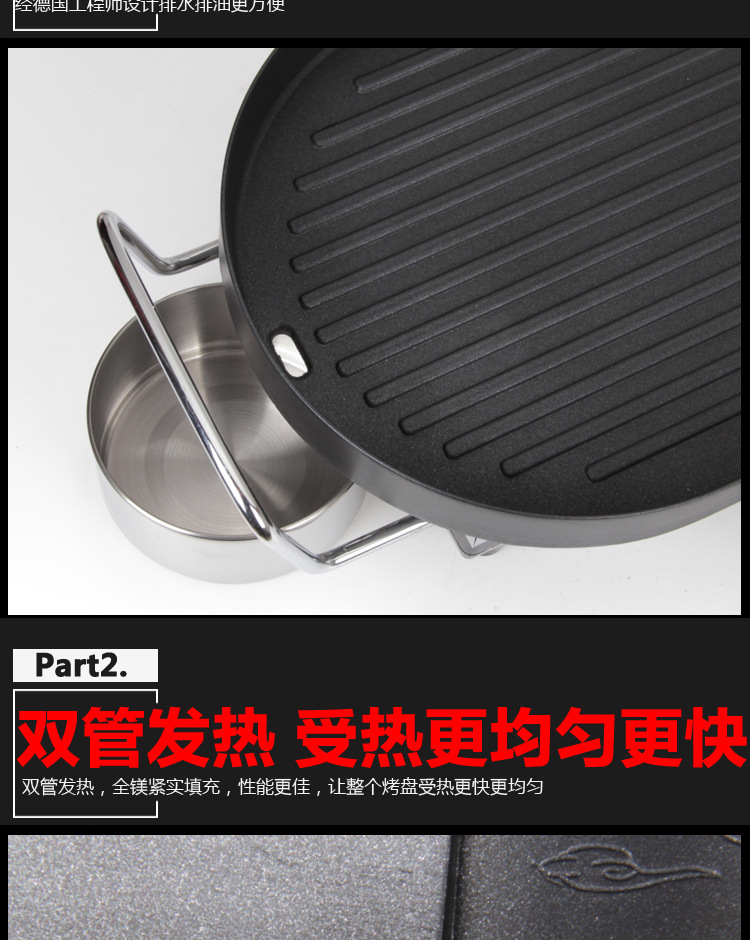 干巴鴛鴦火鍋涮烤一體鍋無(wú)煙電燒烤爐家用電烤盤多功能商用烤肉機(jī)