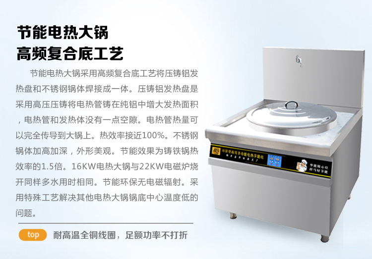 學校廚房食堂節能商用大鍋灶 不銹鋼電熱鍋 大鍋灶批發
