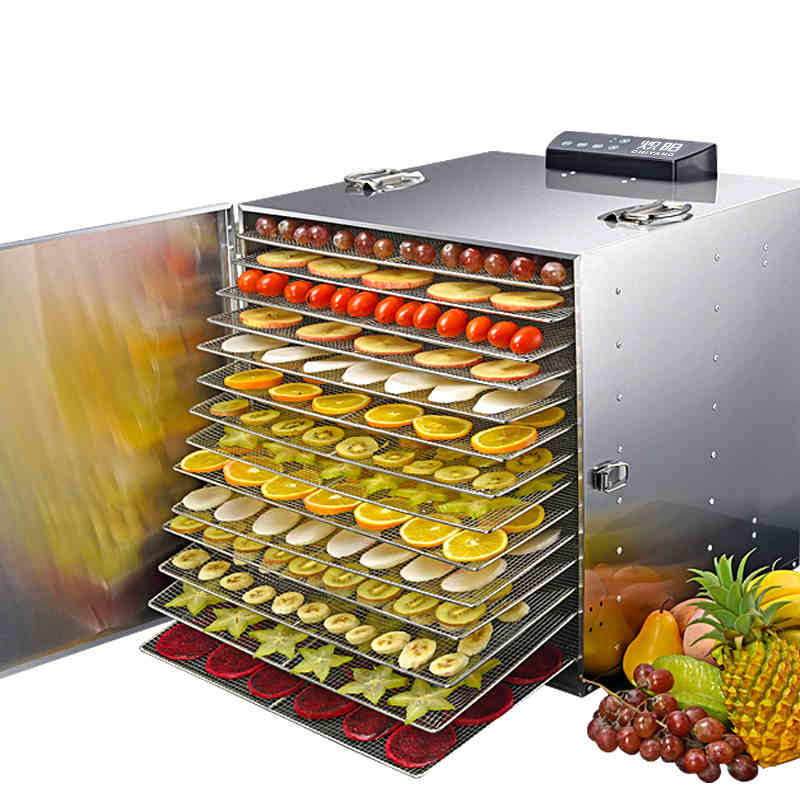 商用大容量不銹鋼干果機水果蔬菜脫水風(fēng)干寵物食品食物烘干機