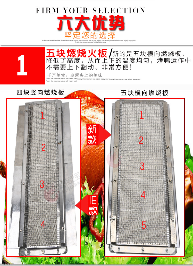 福家寶24型商用烤鴨爐鋼化玻璃啤酒烤鴨箱北京烤鴨爐燃氣旋轉(zhuǎn)烤