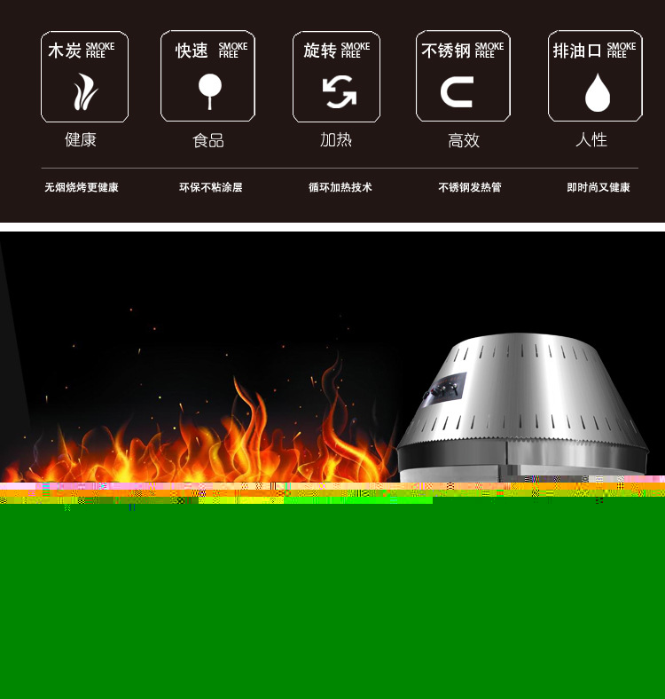 商用可視鋼化玻璃自動旋轉烤鴨爐烤雞爐木炭烤鴨機果木烤箱烤兔爐