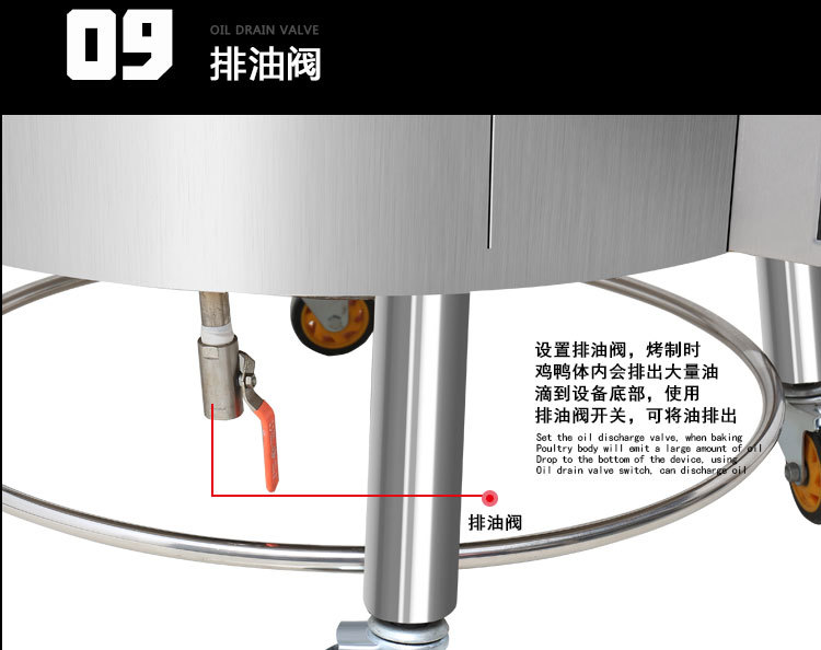商用燃氣木炭烤箱 自動旋轉(zhuǎn)烤鴨爐鋼化玻璃 電熱烤雞烤鴨爐設(shè)備