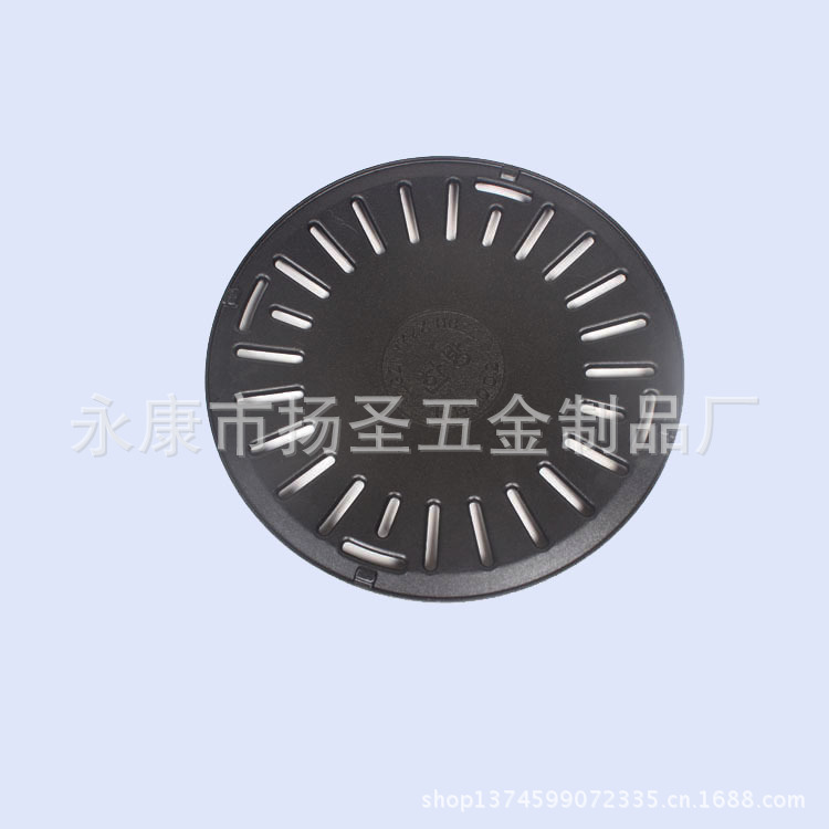 韓國無煙不粘燒烤盤燒烤專用烤盤韓式電烤盤子圓形烤盤子
