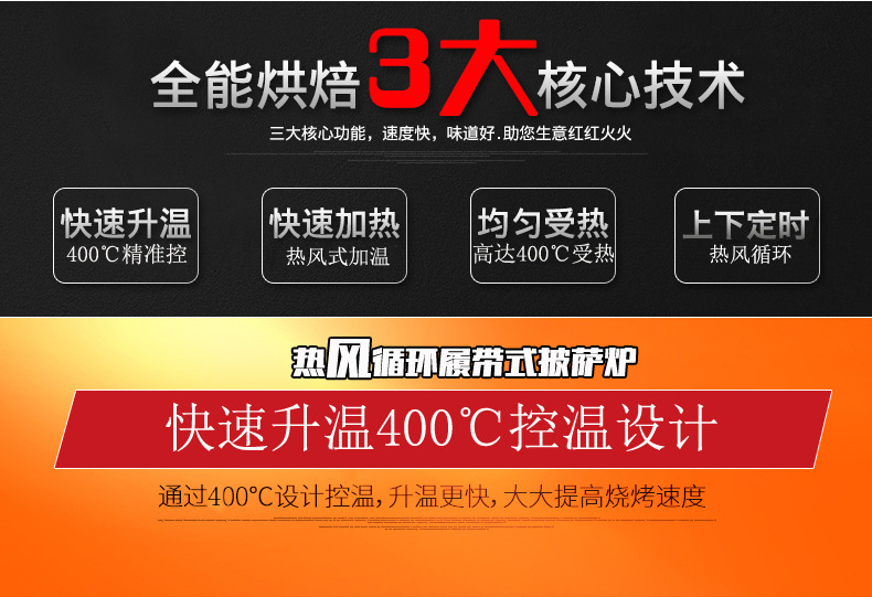圣納廠直銷MEP-18H 電熱風(fēng)循環(huán)比薩爐披薩烤箱大烤箱 商用電烤爐