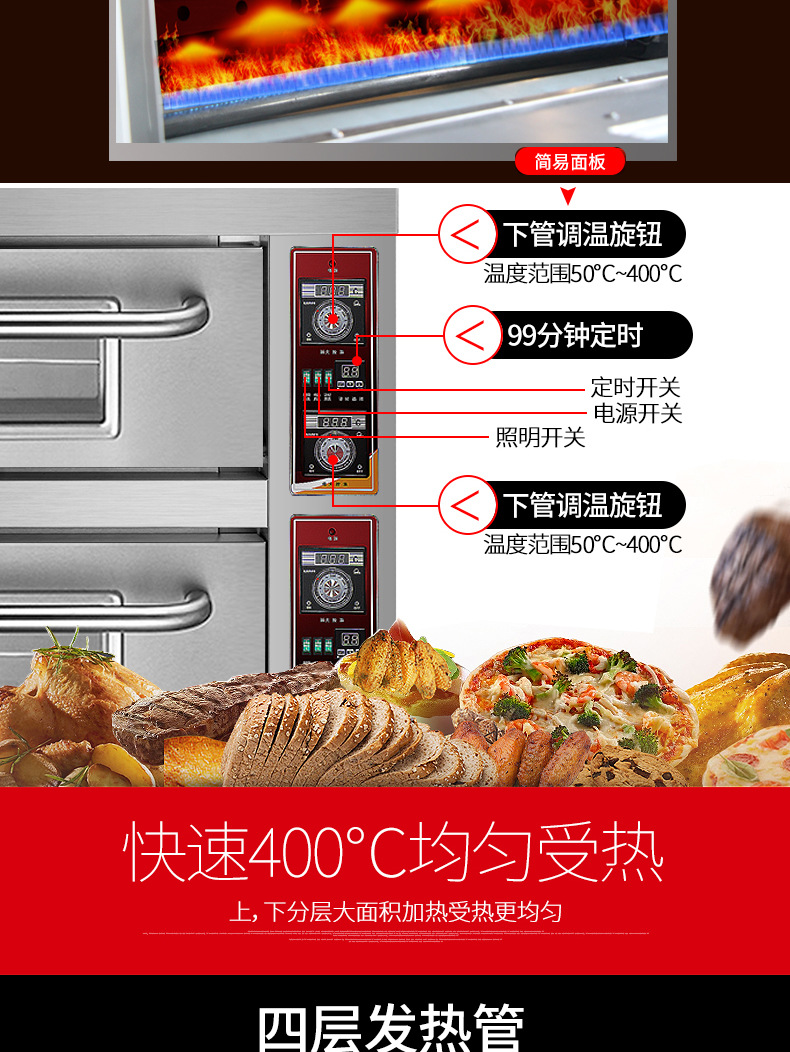 樂創 烤箱商用三層六盤大型面包烤爐電烤箱蛋糕面包披薩蛋撻 烘爐