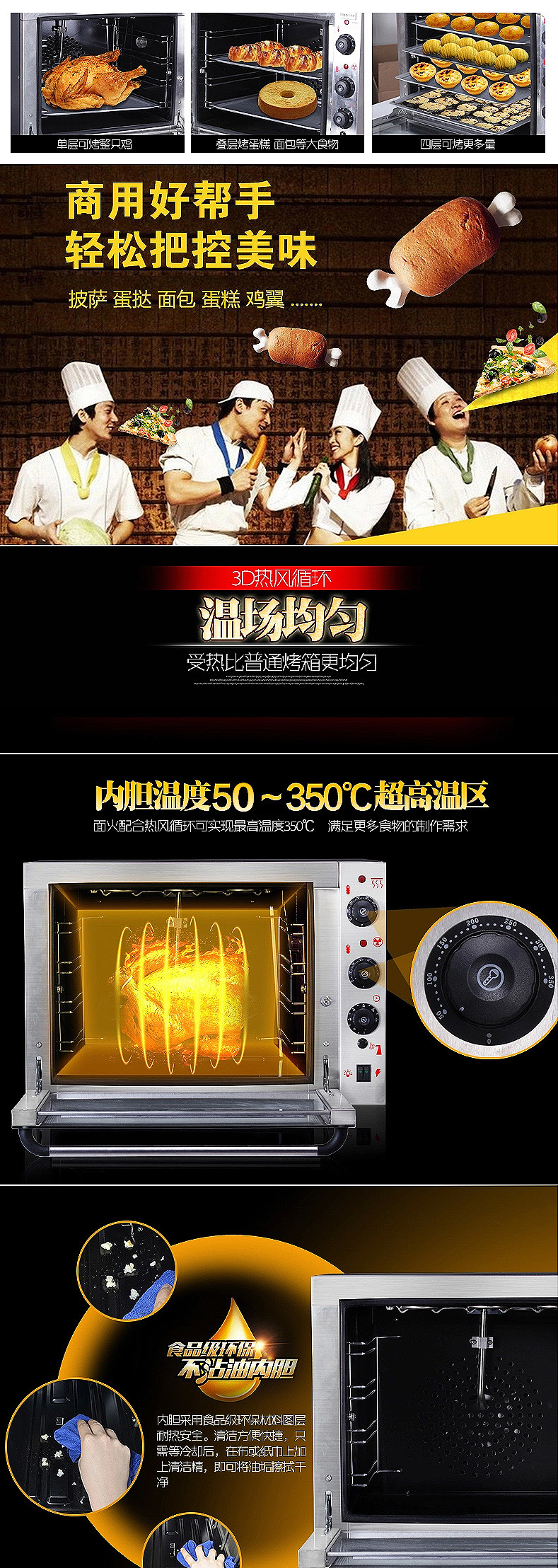 樂創(chuàng) 熱風(fēng)循環(huán)烤箱 商用 熱風(fēng)循環(huán)爐 烘蛋撻披薩烤箱 比薩電烤箱