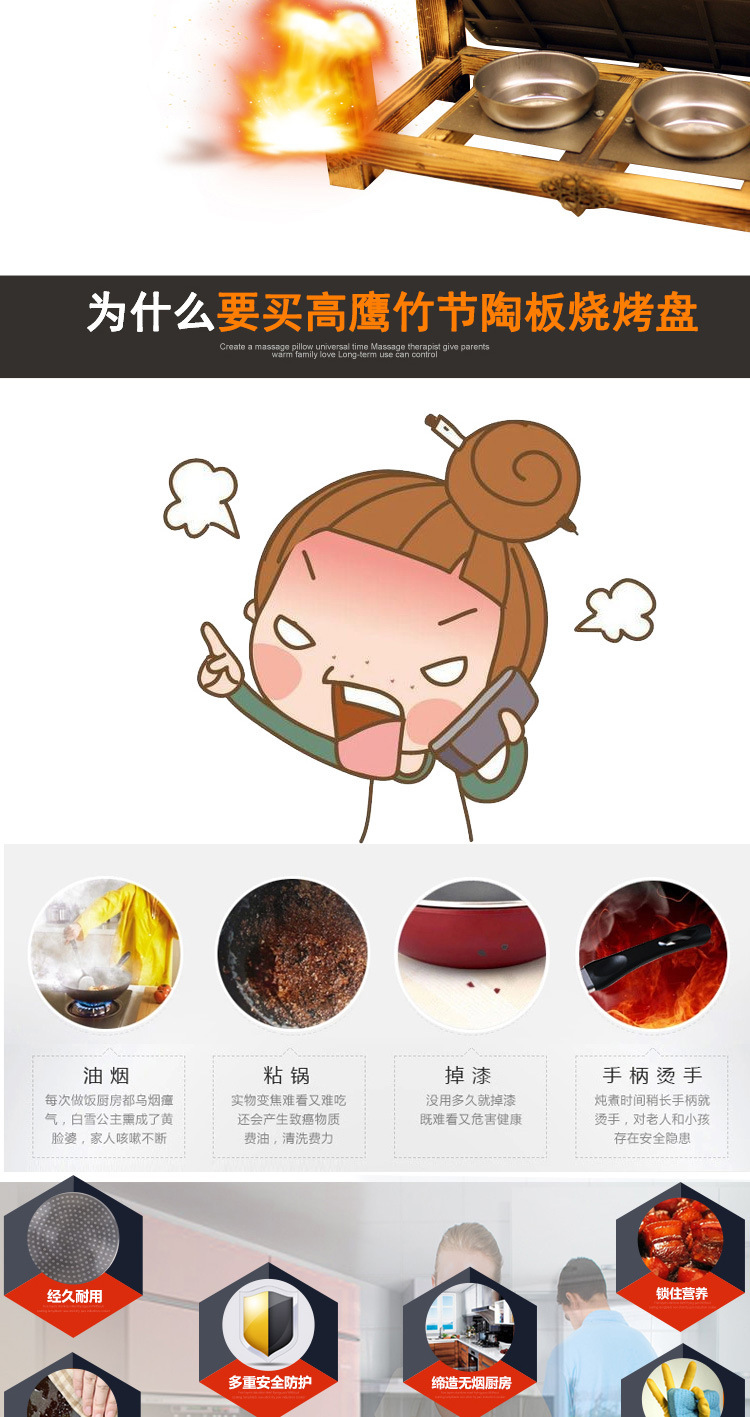 批發鋁制商用多功能不粘燒烤盤 日式方形諸葛烤魚爐便攜酒精爐