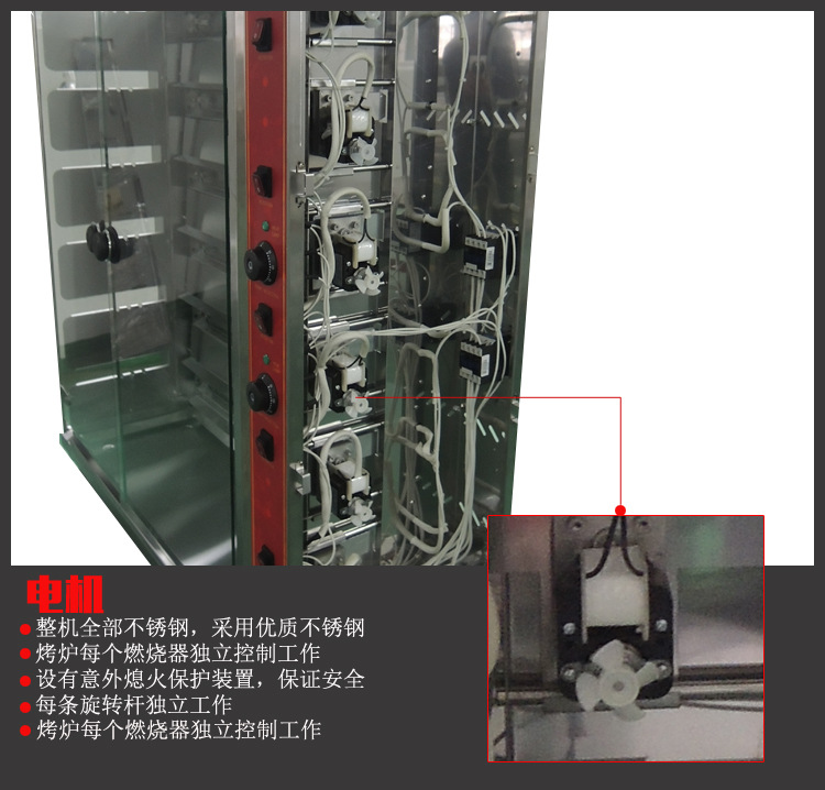 商用SEJ-3P自動旋轉(zhuǎn)電熱燒雞爐燒烤爐 新款3棍烤乳鴿烤鴨電熱烤爐