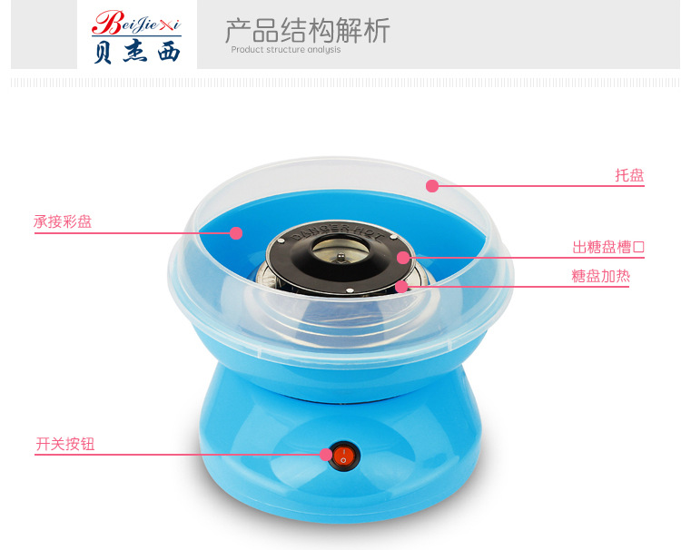 兒童棉花糖機(jī)器電動(dòng)商用 全自動(dòng)家用棉花糖機(jī)可用硬糖