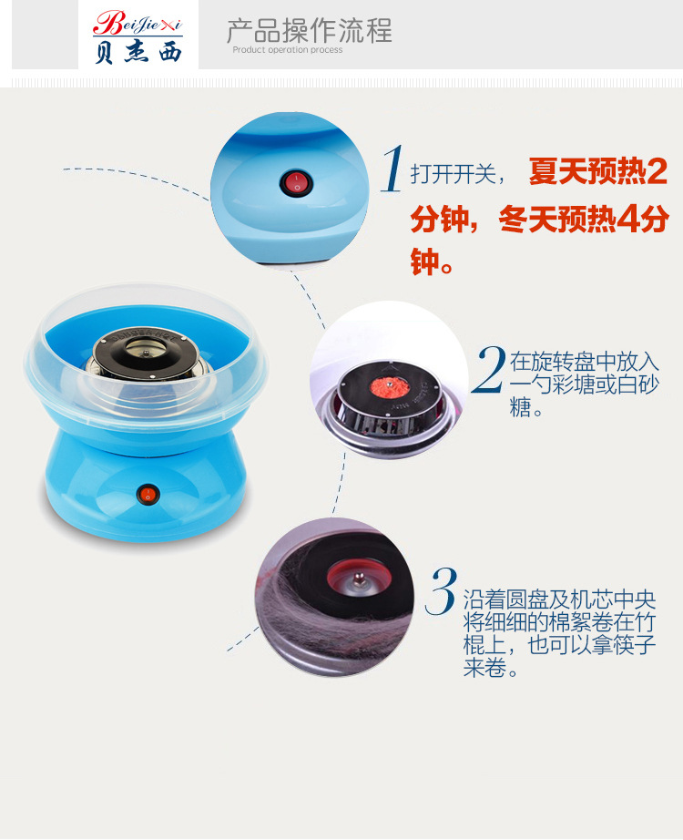兒童棉花糖機(jī)器電動(dòng)商用 全自動(dòng)家用棉花糖機(jī)可用硬糖