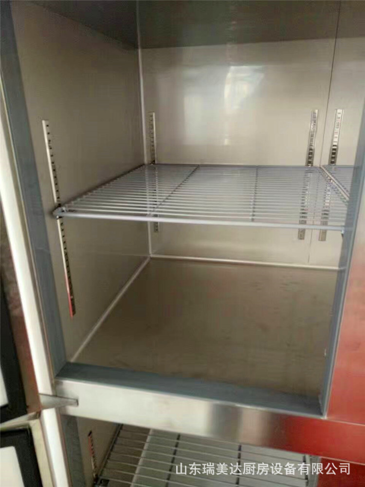 全鋼銅管四門雙機(jī)雙溫廚房冰柜4門6門商用立式冰箱冷藏冷凍冷柜