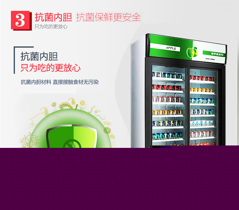 樂創(chuàng)展示冷藏立式冰柜商用冰箱飲料保鮮柜雙門展示冷柜陳列柜包郵