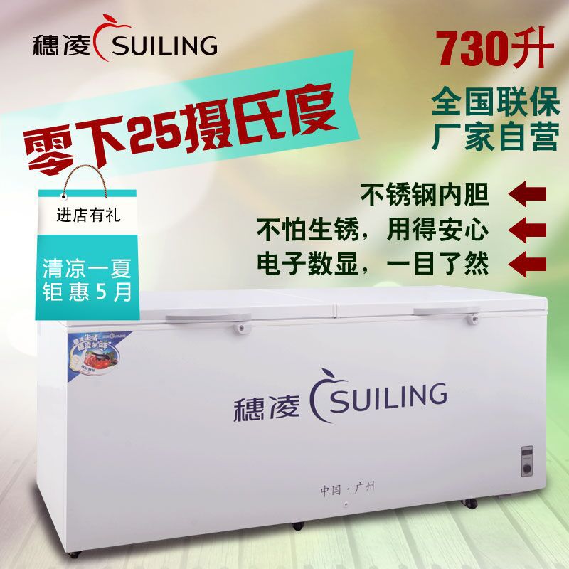 穗凌BD-730商用臥式柜單溫頂蓋式冷凍冷藏可轉換急凍零下25度冰柜