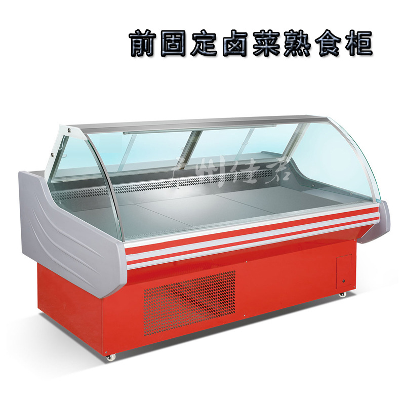 新店促銷 3米臥式玻璃后開門熟食冷柜 鹵菜展示風(fēng)冷藏陳列冰柜