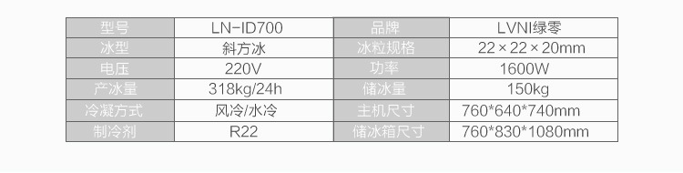 綠零 318kg全自動分體式制冰機(jī) 商用超大冰量斜方冰冰塊冰粒機(jī)