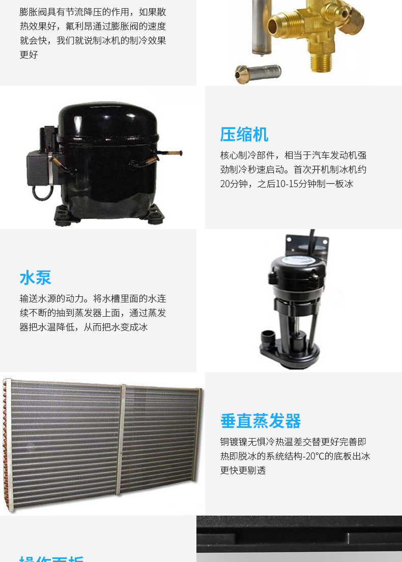 LB100全自動一體式制冰機 奶茶店顆粒冰機方塊冰日產(chǎn)冰50KG