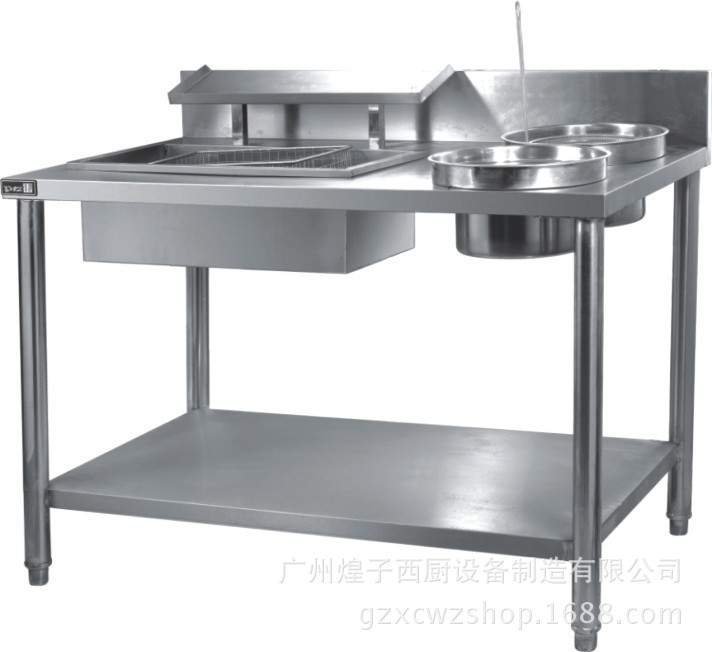 王子西廚 GW-1200商用手動裹粉臺不銹鋼果粉臺漢堡炸雞店專用設(shè)備