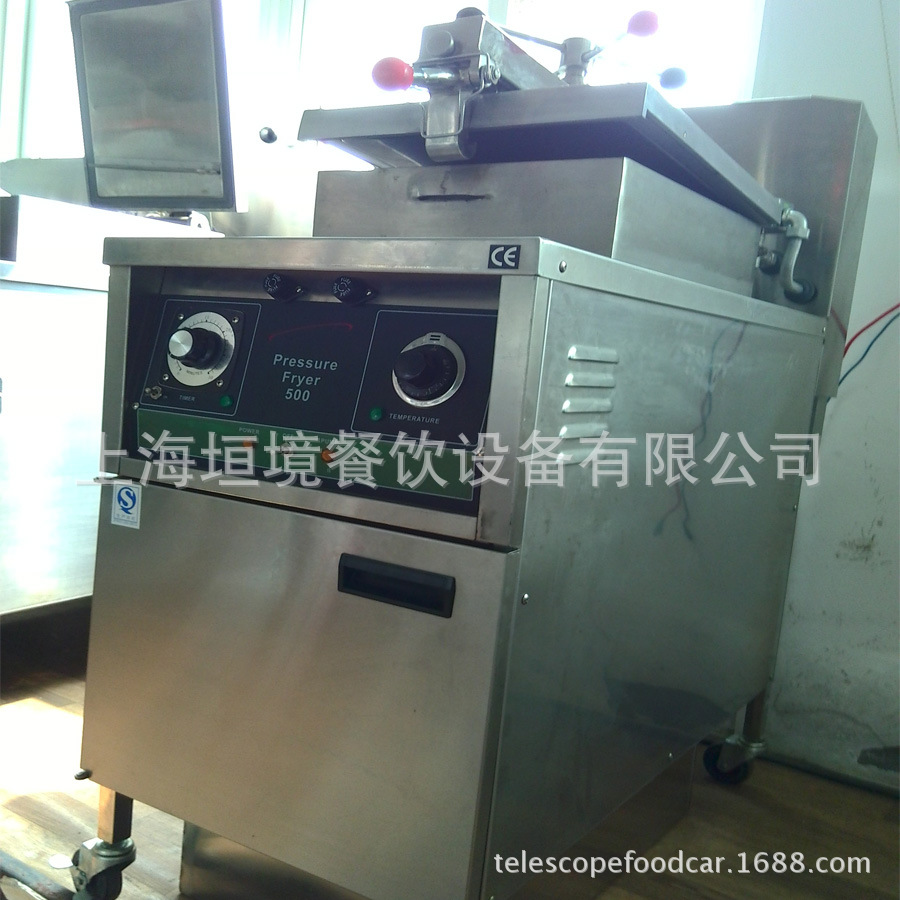 美式110v 60hz 不銹鋼臺(tái)式壓力油炸鍋 出口臺(tái)灣雞排16電熱油炸爐