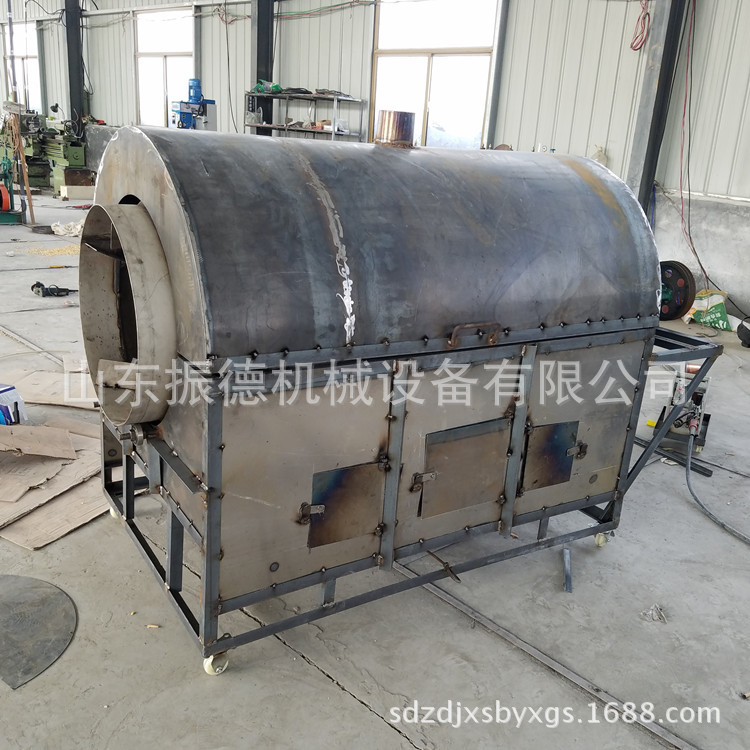 新型滾筒炒鍋炒籽機 振德牌多功能自動炒貨機 商用炒板栗機