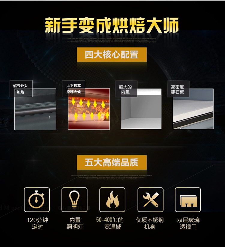 臺(tái)式SGP-2-4商用烤箱 雙層大烘爐設(shè)備燃?xì)獗人_烤爐 二層披薩烤箱
