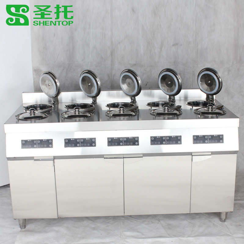 圣托10頭全自動(dòng)煲仔爐煲仔飯機(jī) 商用智能數(shù)碼電煲仔飯機(jī)BST-A10