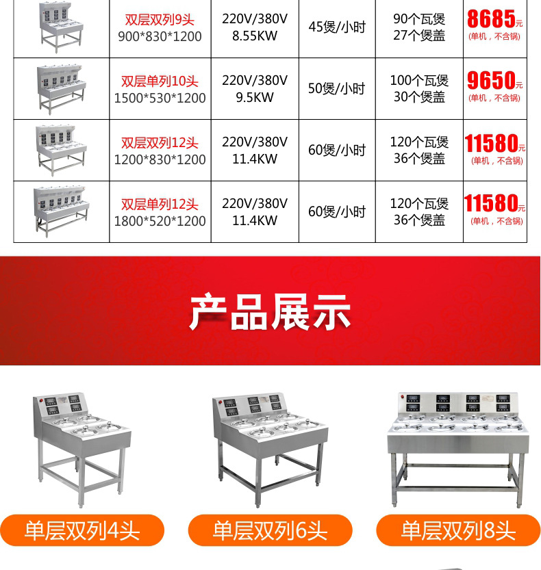 睿美 商用煲仔飯機全自動智能煲仔爐 錫紙專用砂鍋