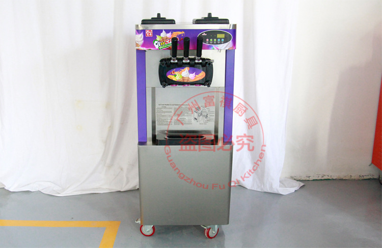 商用立式冰淇淋機(jī)富祺全自動(dòng)冰激凌機(jī)器商用三色雪糕機(jī)軟冰激凌機(jī)