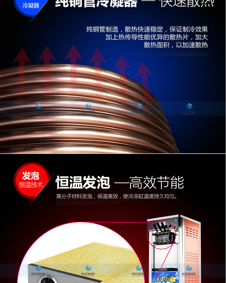 旭眾豪華型做冰淇淋機(jī)器全自動商用小型電動冷飲料機(jī)做甜筒雪糕機(jī)