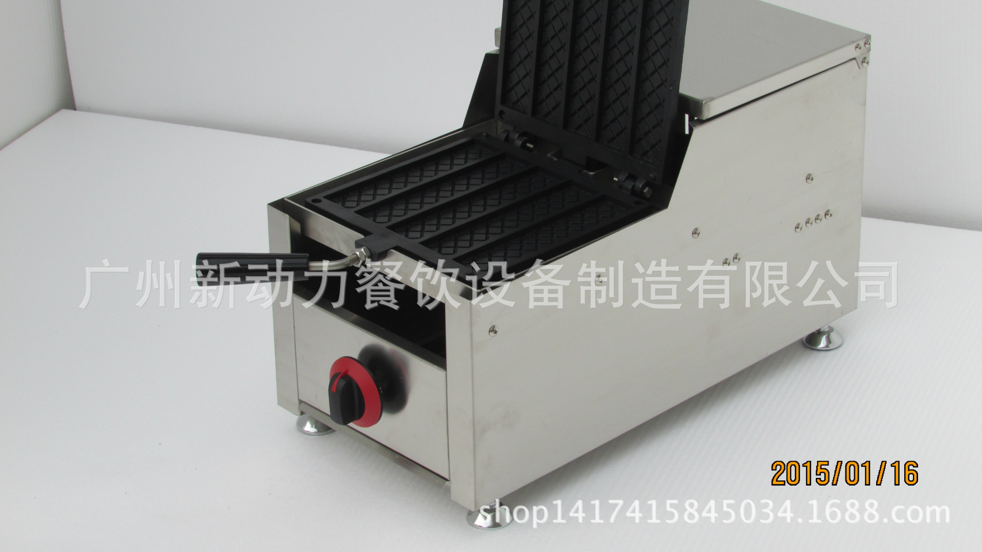 商用燃?xì)庑D(zhuǎn)五片方華夫機/商用旋轉(zhuǎn)松餅機/格子機 長條格子