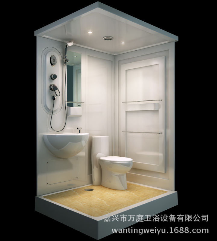 WT1114集成衛(wèi)生間賓館酒店整體淋浴房公寓一體式衛(wèi)浴廠家直銷
