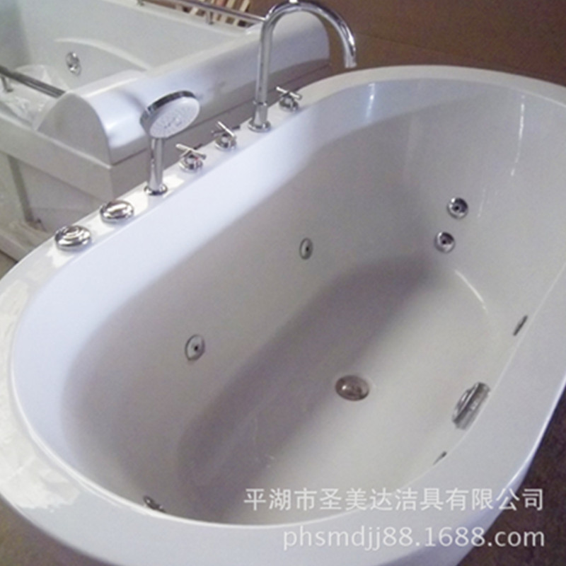 廠家直銷批發(fā)價亞克力按摩沖浪浴缸獨立式內(nèi)嵌式浴盆酒店工程浴缸