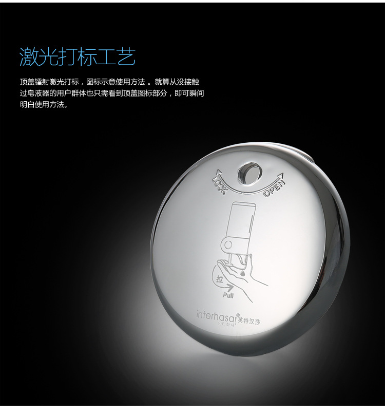 酒店浴室8008不銹鋼壁掛式掛壁手動(dòng)瓶子盒子給皂液器洗手液器