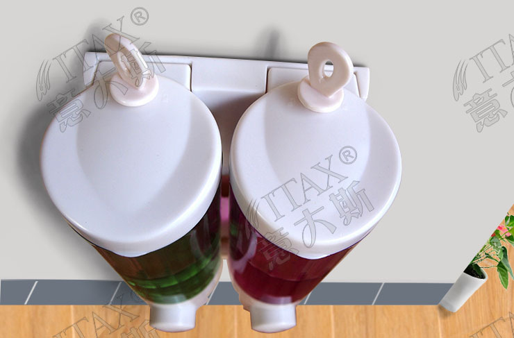 酒店單頭透明塑料手動(dòng)皂液器壁掛式洗手液給液器