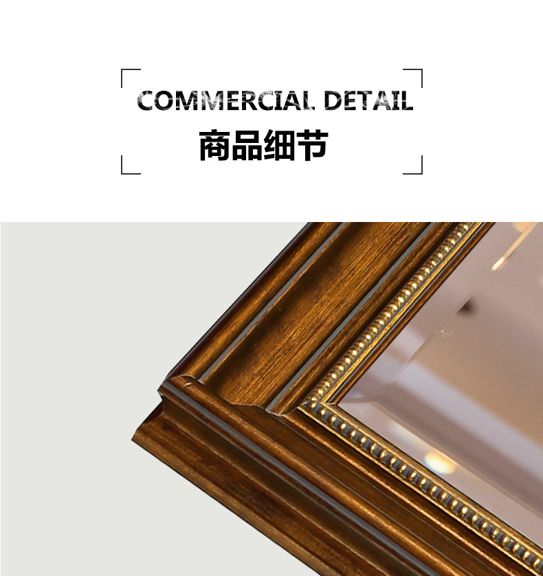廠家批發(fā)定制歐式鏡框 黑色 復(fù)古浴室鏡 酒店洗手間衛(wèi)浴掛鏡 鏡子