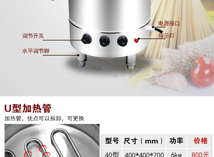 奇博士 圓桶煮面爐 商用電熱煮面爐保溫燙面麻辣燙爐多功能蒸煮爐