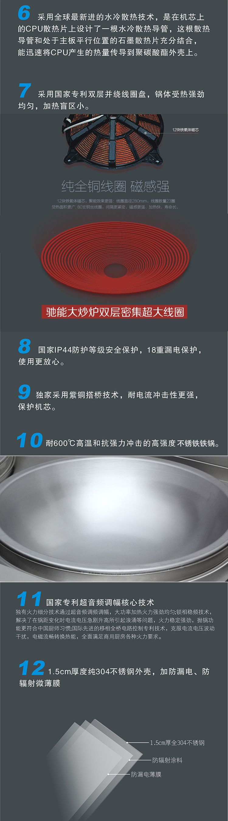 馳能大功率商用電磁大炒爐廠家批發(fā)食堂電磁大鍋灶單灶臺(tái)電磁炒灶