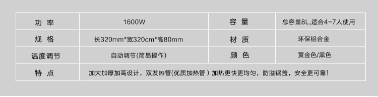 韓式多功能電熱鍋 無煙不粘鍋電鍋四方鍋 電火鍋 電煎鍋