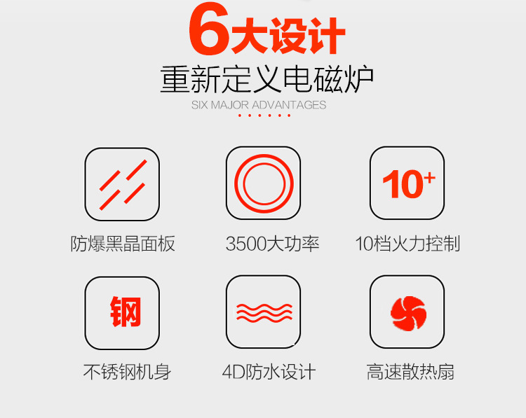 海輝3.5KW商用電磁爐臺(tái)式平爐旋鈕款