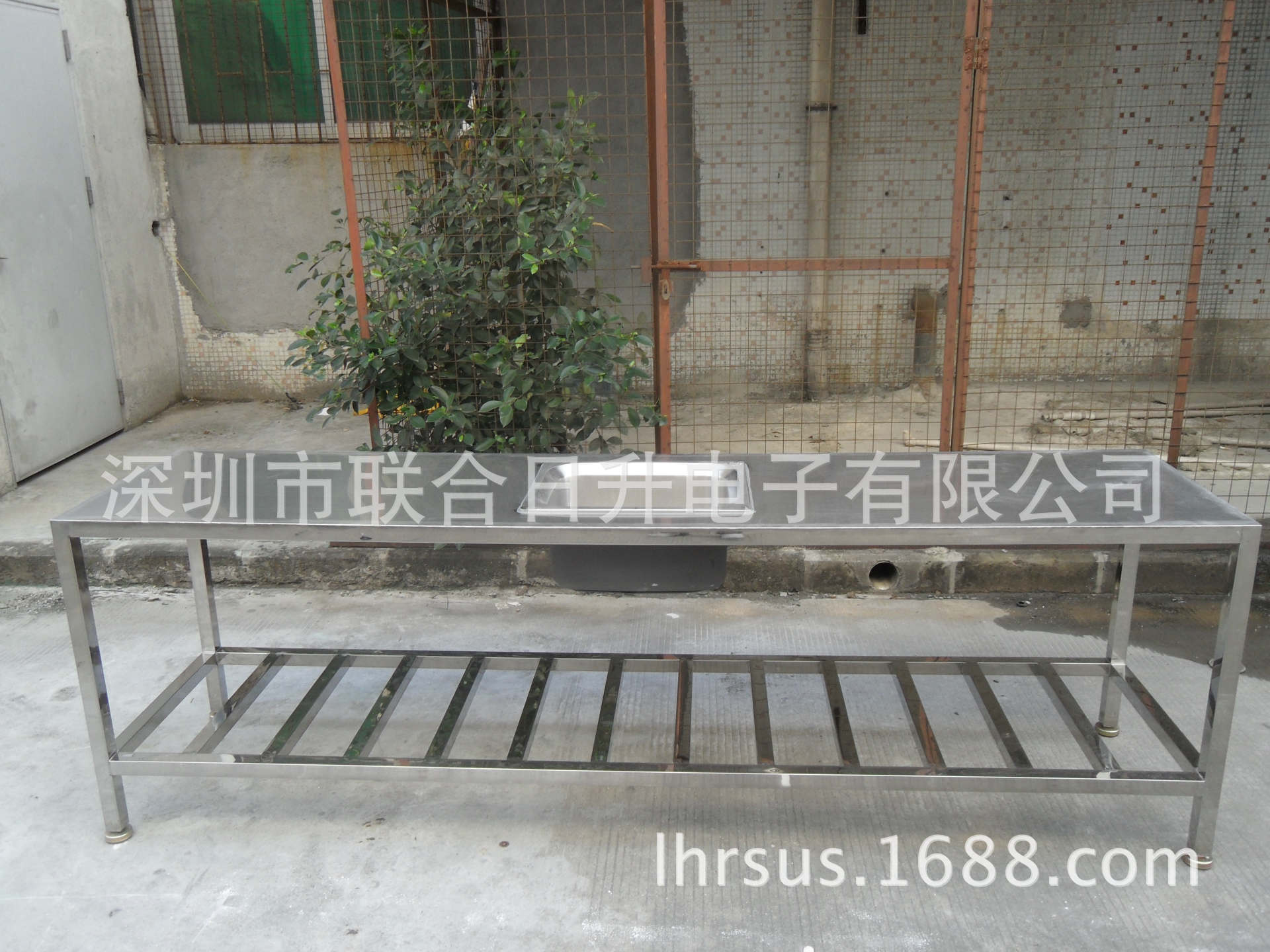 供應非標定制不銹鋼單星水槽工作臺廚房衛生臺操作臺清洗臺洗手池