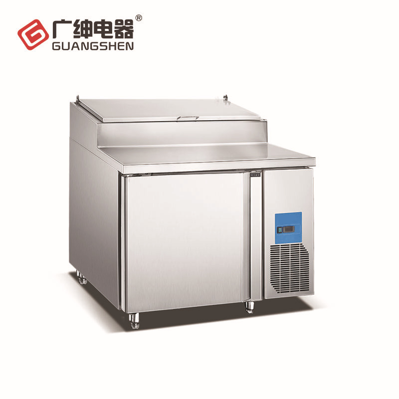 廣紳披薩不銹鋼工作臺(tái) 三門(mén)比薩風(fēng)冷工作臺(tái) 廚房保鮮設(shè)備廠家直銷