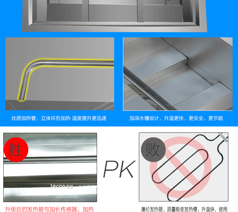 樂創(chuàng)商用電熱保溫湯池深湯菜爐3/6/8/10盆暖湯爐保溫售飯臺(tái)快餐車