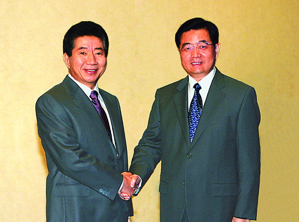2007年國(guó)家主席胡錦濤在澳大利亞悉尼會(huì)見(jiàn)韓國(guó)總統(tǒng)盧武鉉